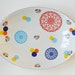 Very large spirograph, flowers and dots serving platter