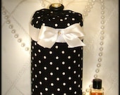 Jewelry Headband Hairbow holder Princess Black White polka dots