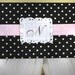 Personalized Bed Crown Canopy with Curtains Upholstered SALE Princess Black white Polka DoT FREE