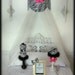 Cornice Teester Bed Crib Crown Canopy Swag Suzette Zebra Hot Pink Bows and Sheers