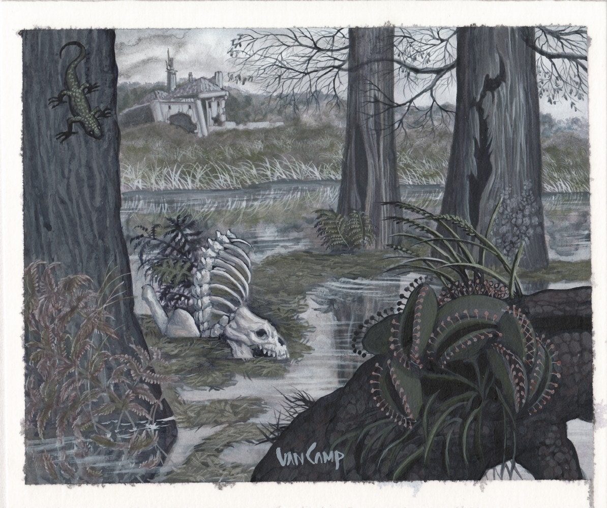 Portal Swamp 2, Acrylic Original, Magic the Gathering