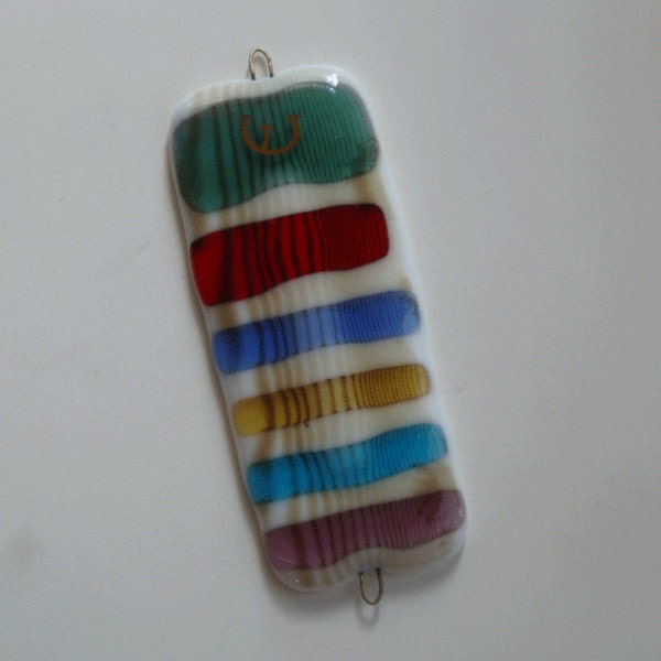 Mezuzah box - stripes with klaf.