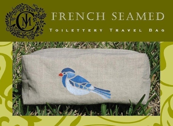 French Seamed Toilettery Travel Bag Tutorial