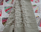 Aran Crib Quilt Pattern -- Moss and Basketweave Stitches
