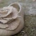 Women wool slippers whit 2 flowers ROSES - Women house shoes- Mothers day gift