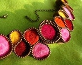 Precious Zip It Necklace Zipper And Wool