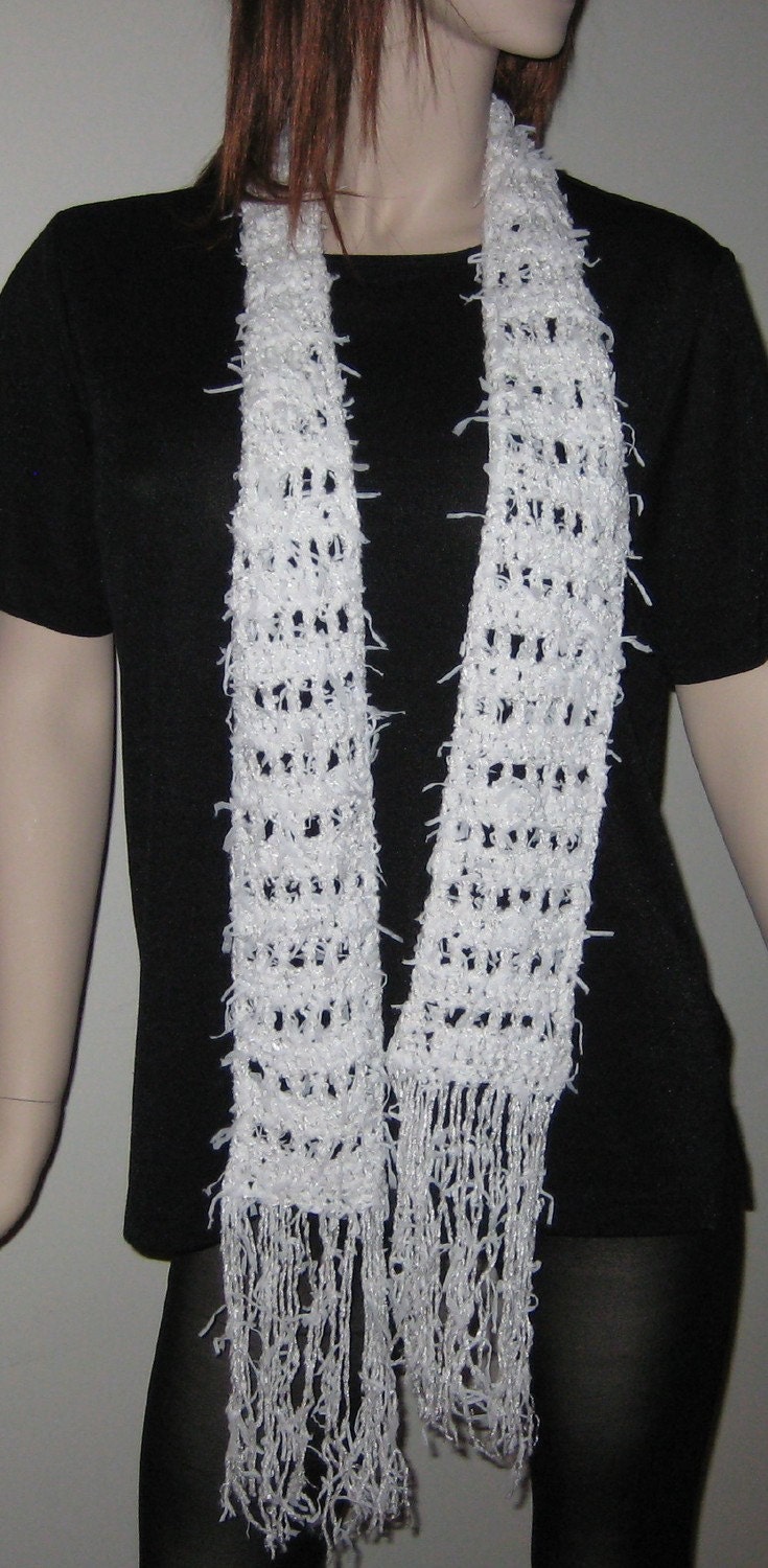 Items similar to Winter White Scarf on Etsy