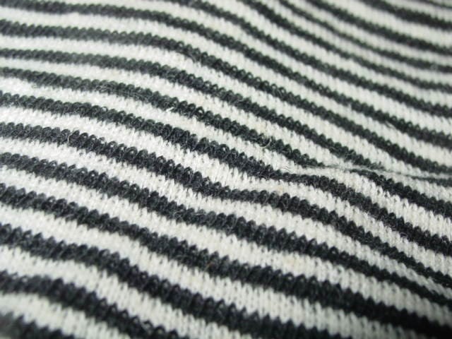 3 yards Black and Off White Striped Hemp cotton knit jersey fabric priority shipping many yards available