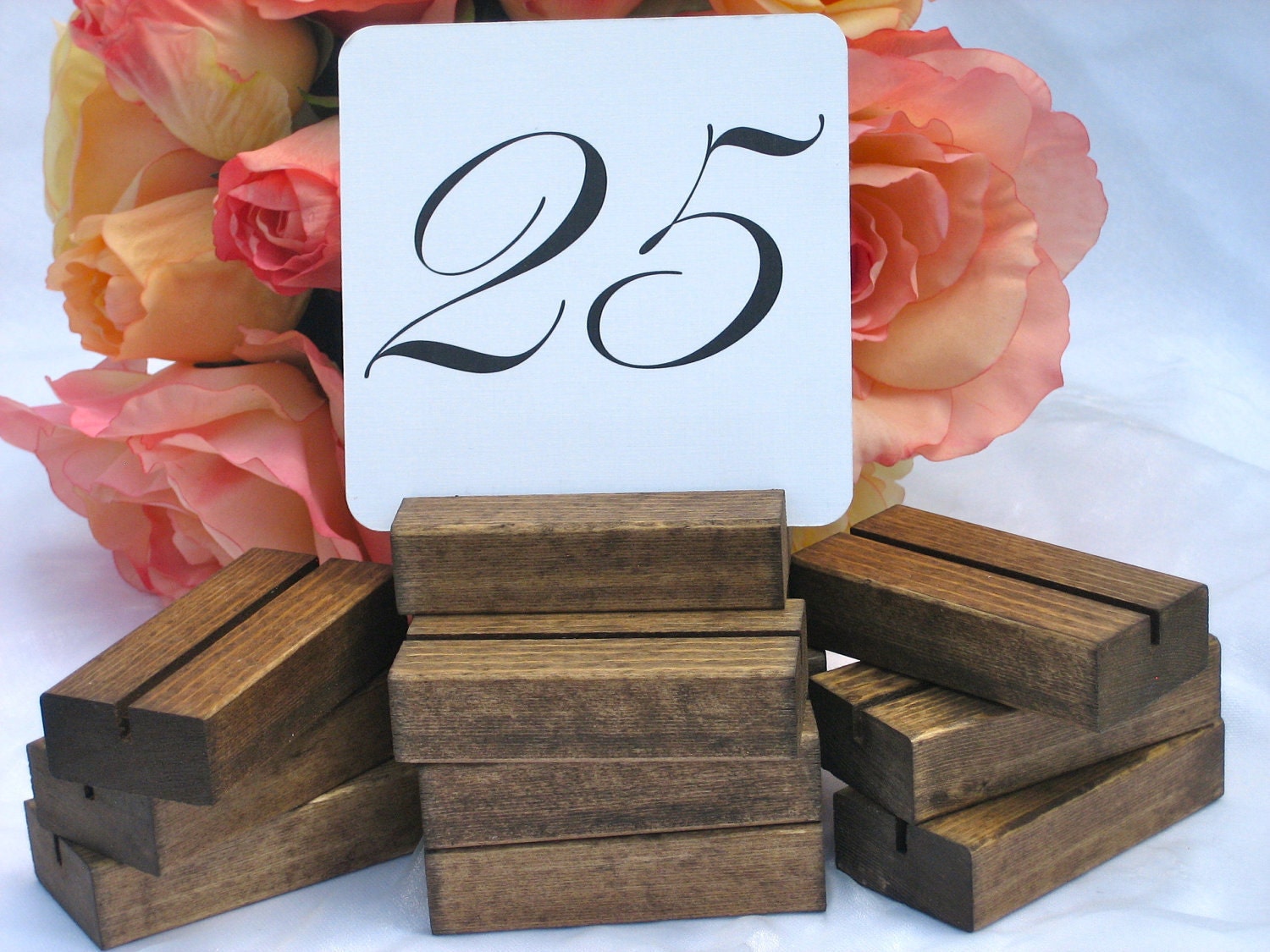 Table Set holders  Gallery360 rustic Wedding of Wood by 25 Holders Number table Rustic sign