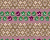 Ruby Star Shining by Melody Miller for Kokka, Coffeepots in violet, 1/2 yard