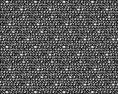 Happy Drawing by Ed Emberly, Scribbles in black , 1 yard organic cotton