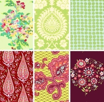 LOVE by Amy Butler, Water Bouquet in mint, 1 yard