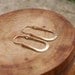 Artisan Maria Hammered 14kt Gold Filled Hoops Earrings U Shape
