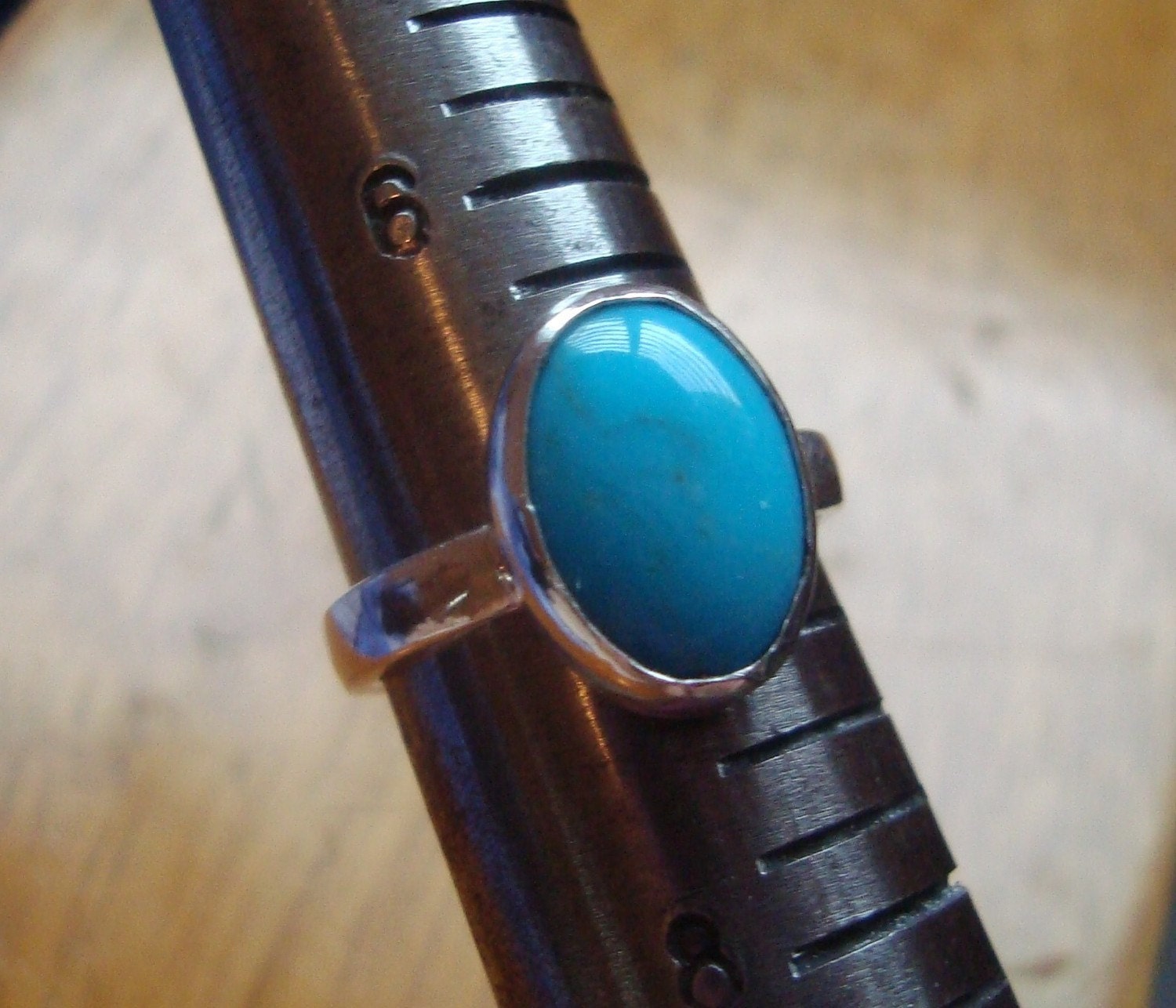 Nacozari Turquoise Sterling Silver Stacking Ring