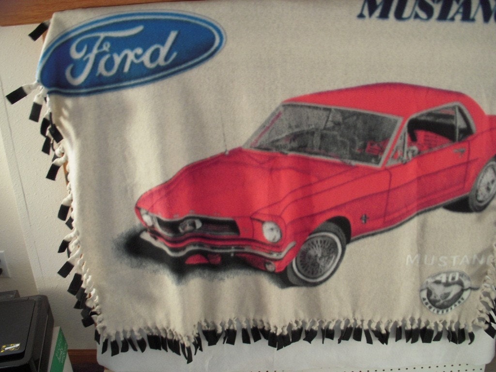 Ford mustang fleece blanket