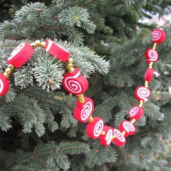 Craft Pattern PDF Felt Peppermint Garland
