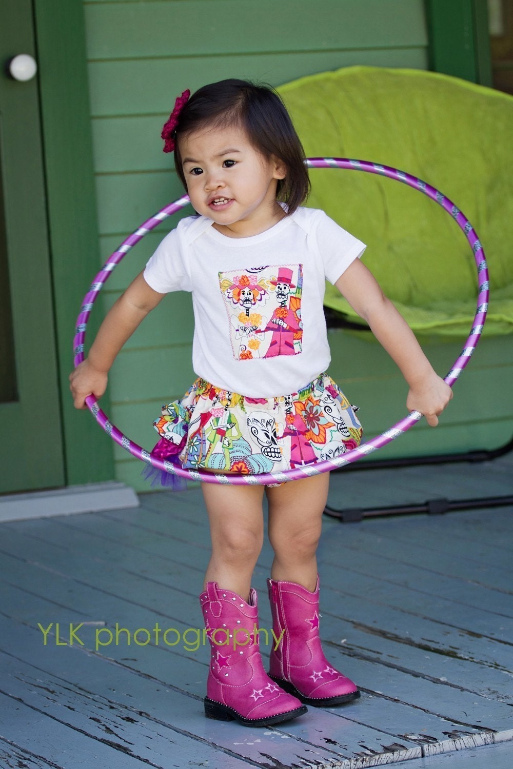 Dia De Los Muertos Ruffle Bottom Bloomers