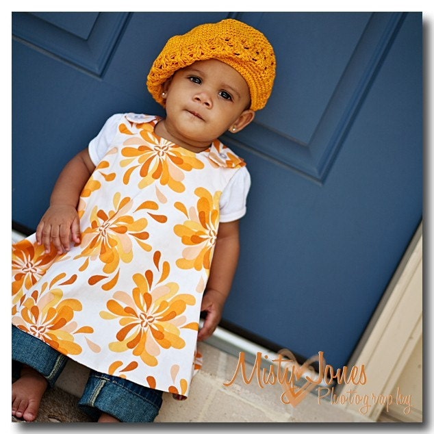 Petal Party Reversible Pinafore in Orange