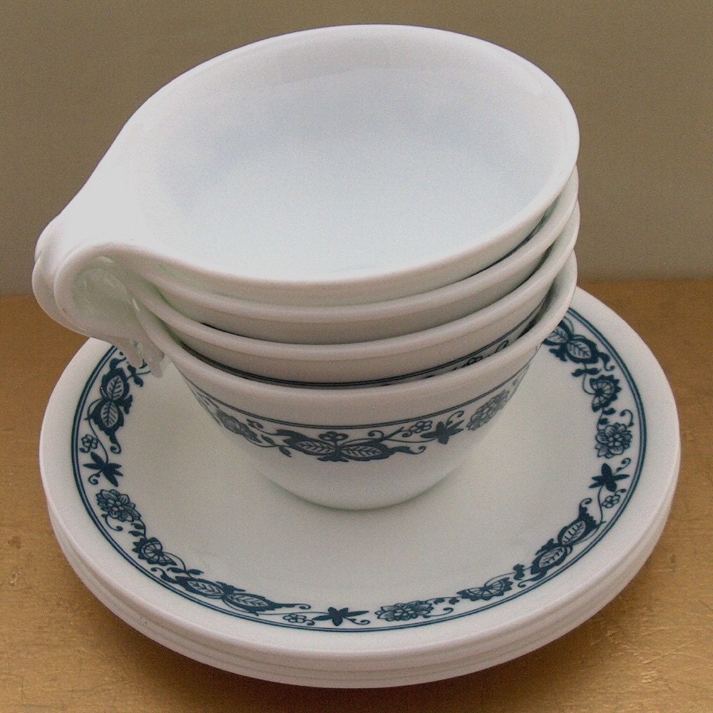 corelle cup and saucer set