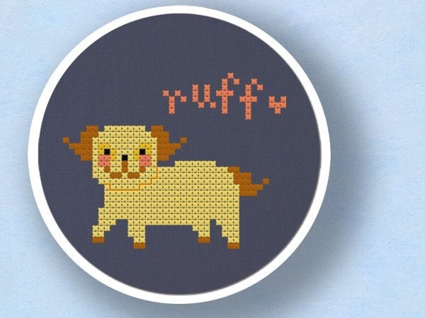 Cute Puppy. Cross Stitch PDF Pattern