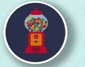 Gumball Machine. Cross Stitch Pattern PDF File