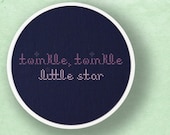 Twinkle, Twinkle Little Star. Text Cross Stitch Pattern PDF File