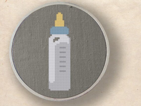 Mini bottle cross stitch pattern pdf mason jar xstitch 562103
