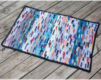 Multi Color Rectangle Rag Rug SALE