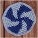 Pinwheel Hot Pad Blue on Blue from  Recycled Fabrics On Sale