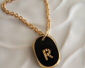 Initial Necklace  Vintage Letter Charm by shesells Super sweet gift for her