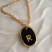 Initial Necklace Vintage Letter Charm by shesells Super sweet gift for her