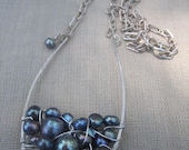 Peacock Pearl Pendant Necklace