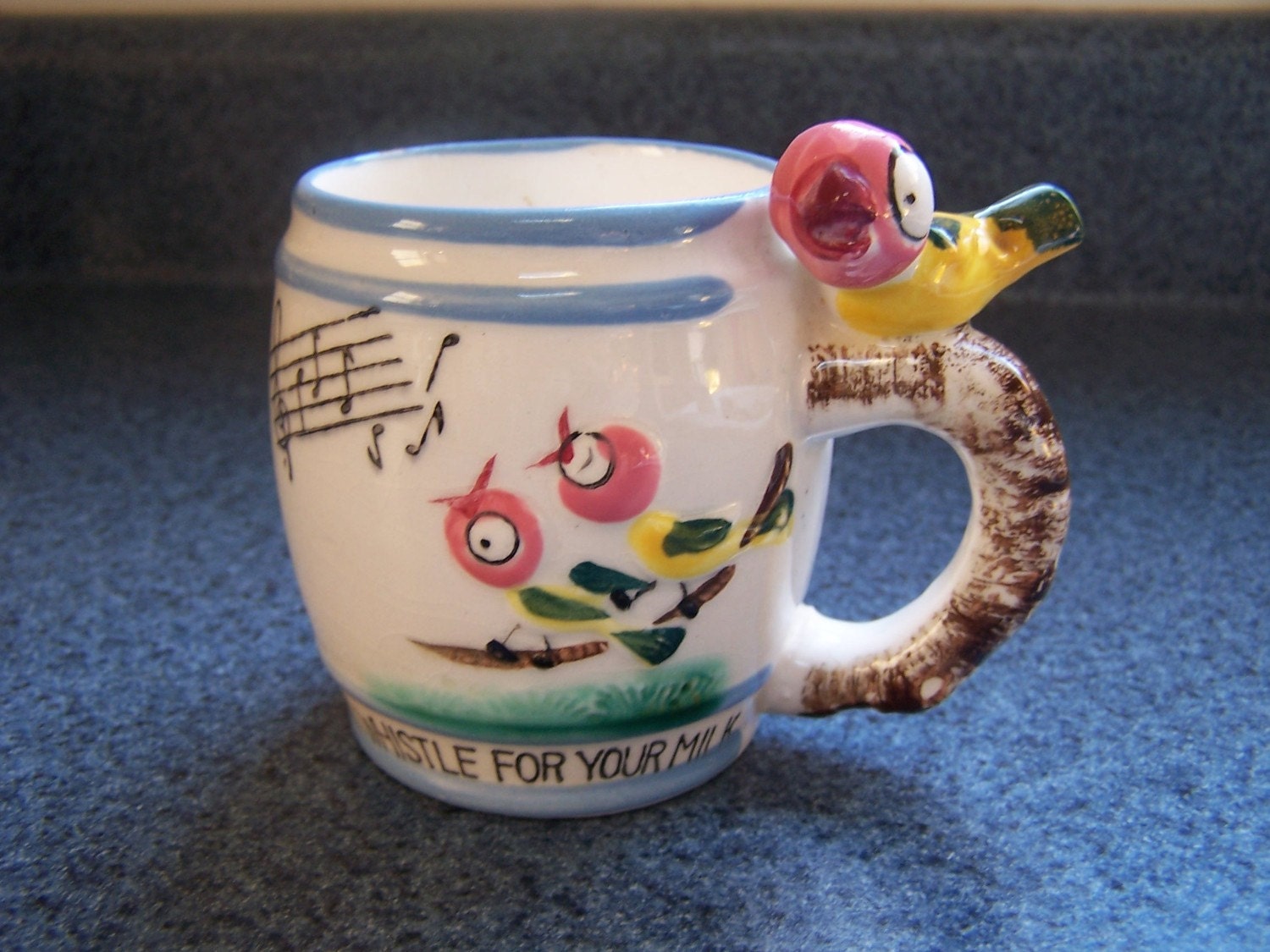 vintage WITH whistle VINTAGE CHILDS ArtisticEndeavors1 CUP BIRD by  WHISTLE FOR cup