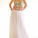 Nature Lover embroidered Goddess Mexican Fiesta wedding dress Serena slip Dress Peacock Top UPS