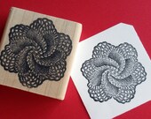 Antique Lace Doily Rubber Stamp - Handmade rubber stamp by Blossom Stamps