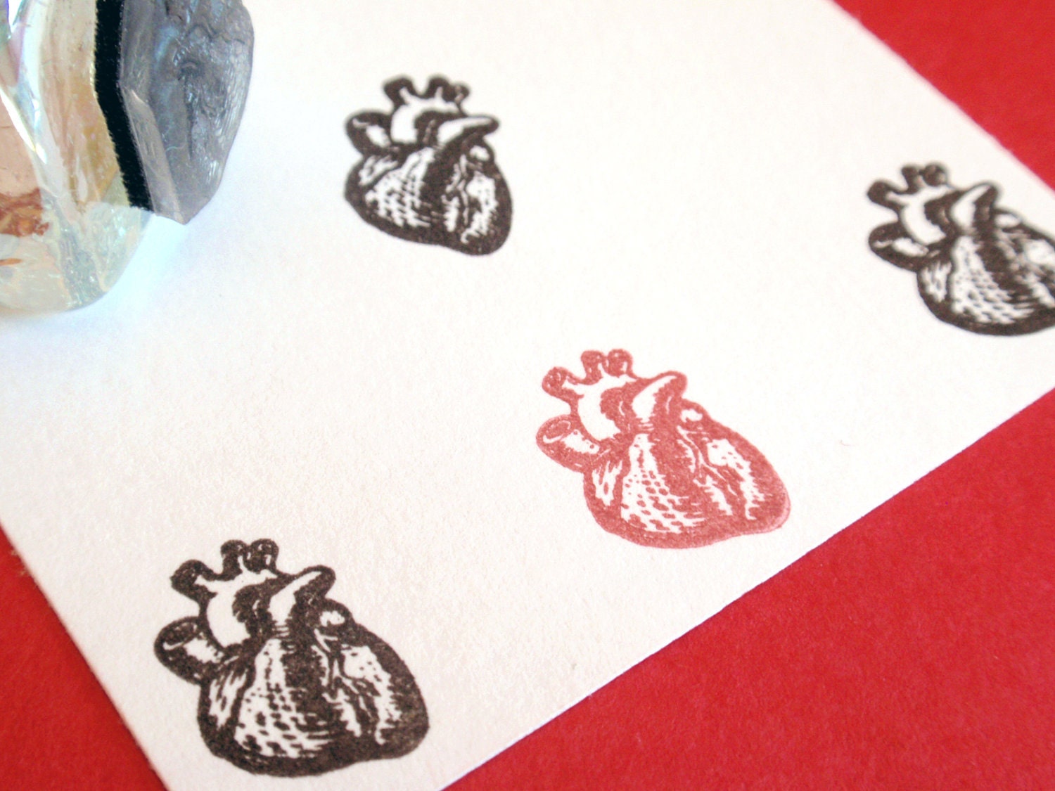 Anatomical Heart  Rubber Stamp - Handmade rubber stamp by BlossomStamps