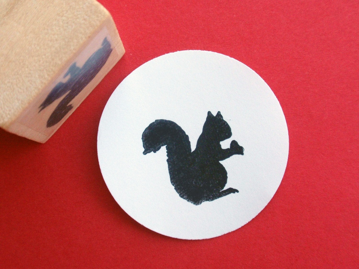 Squirrel Rubber Stamp