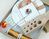 Wire crochet DIY kit , ISK knitting supply and tools kit, for knitting a tube necklaces variations