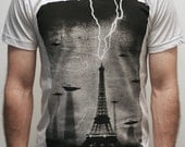 The Invaders - American Apparel Mens t shirt / Unisex t shirt ( UFO shirt )