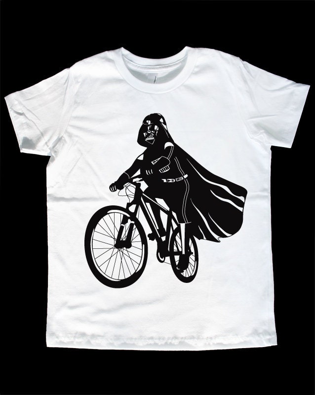 Darth Vader Is Riding It - Toddler t shirt  / Youth t shirt  on American Apparel t shirt ( Star Wars Darth Vader bike t shirt )