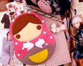 Matryoshka Doll Pink Polka Dots Grey Camera iphone Gadget Case