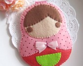 Matryoshka Doll Apple Polka Dots Red Camera iphone Gadget Case with closure