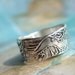 Eco Friendly Jewelry Gift for Her, Recycled Silver Ring, Ocean Waves, Custom Sizes 4 5 6 7 8 9 10 11 12 13 14 15, Personalized Option