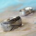 Feather Wedding Rings, Eco Friendly Jewelry, Recycled Silver His and Hers Matching Bands, Custom Size 4 5 6 7 8 9 10 11 12 13 14 15