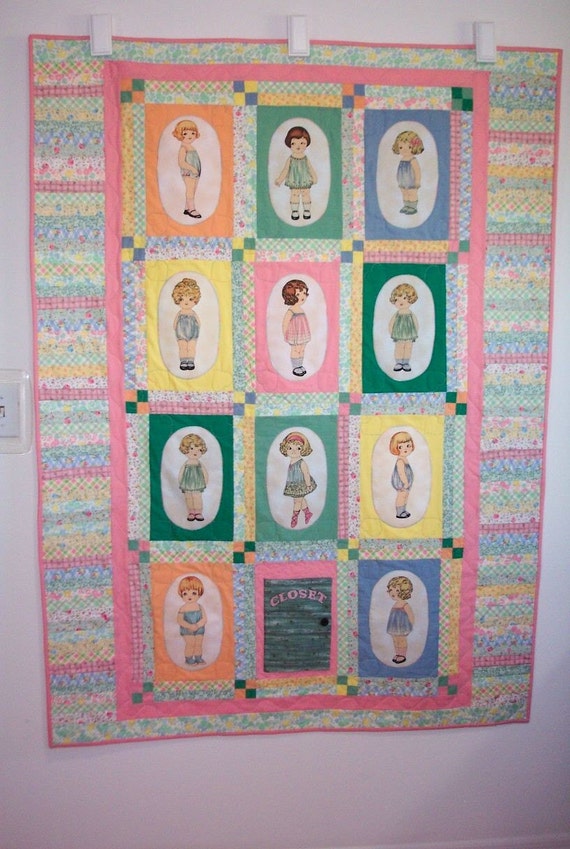 WINDHAM PAPER DOLL QUILT PATTERN 45X62 DOLL FABRIC By SewingFun