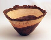 Reserved for LorenzCorp - Bark Edge Black Walnut Woodturned Bowl