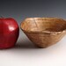 Natural Edge Maple Burl Hand Turned Wood Bowl