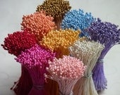 1 Bundle of Double Sided Pearl Cone FINE TIP Floral Stamen (You Pick The Color)