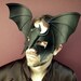 Bat Mask in Black Leather