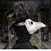 Plague Doctor's mask in white leather Classic
